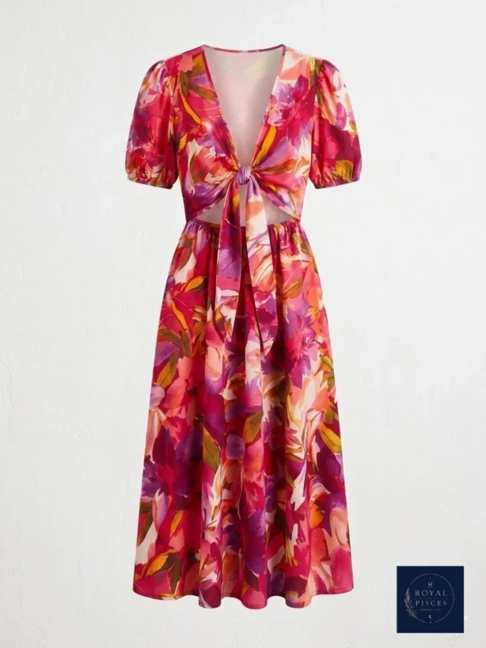 Two-Piece Bright Floral Outfit